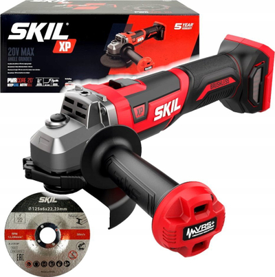 Аголна брусалка без кабел Skil XP 3930, 125mm, 20V, црвена