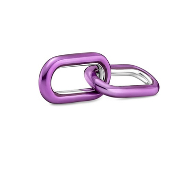 Lidhëse për byzylykë Pandora ME Styling Shocking Purple Double Link, vjollcë