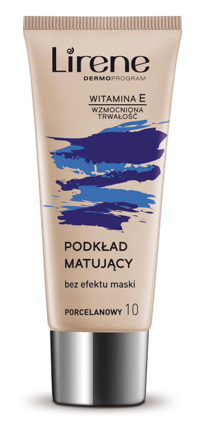 Krem pudër Lirene Nature Matte, Porcelain 10, 30 ml