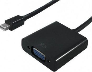 Adapter video STANDARD Mini DisplayPort në VGA, 20cm, Full HD, i zi