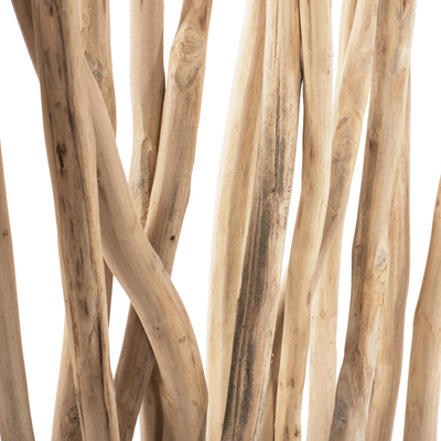 Paravan ndarës druri teak dega natyrale 60×20×181 cm (HM9371)