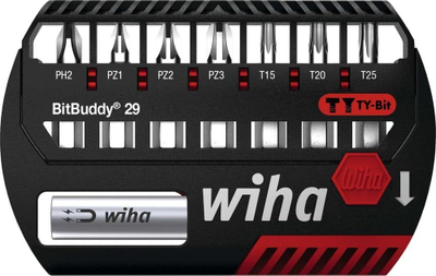 Set bitash Wiha Bit Buddy, 8 copë, për kaçavidë