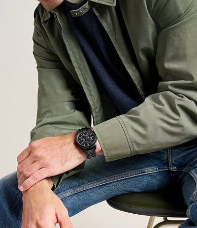 Orë dore për meshkuj Fossil Pearson Multifunction, e zezë