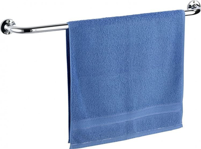 Mbajtëse peshqiri Wenko Single Rail, çelik inox, përfundim krom, argjend