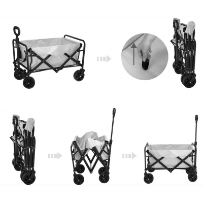 Karrocë palosëse RedCliffs Folding Wagon, 101x59x104cm, mban gjer 80 kg, e zezë
