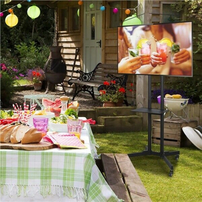 Karrocë dyshemeje për TV LCD/LED/Plasma, 37-70", 50 kg, e zezë