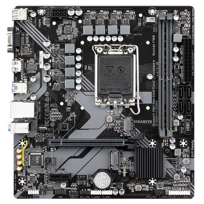 Pllakë Amë GIGABYTE B760M H DDR4 – mATX, LGA1700, DDR4, PCIe 4.0, 2×M.2, GbE LAN