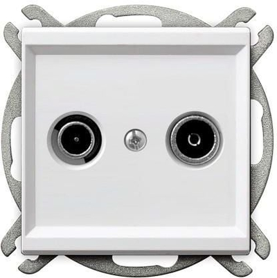 Приклучок за антена РТВ Оспел Соната, 10dB, терминален, бел