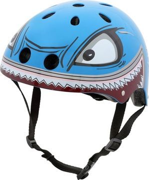 Helmetë biçiklete për fëmijë Hornit Lids Hammerhead Shark, me dritë LED, blu