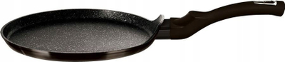 Tigan për krepa BerlingerHaus Shiny Black Collection, 28 cm, sipërfaqe mermeri, i zi metalik