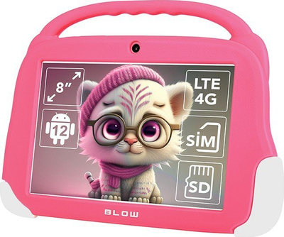 Tablet për kalamaj Blow KidsTAB10, 8\", 64GB, 4G, rozë