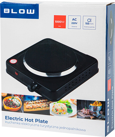 Plitë elektrike BLOW, 1 vend gatimi, 1000W, çelik