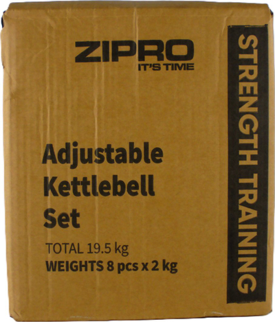 Kettlebell Zipro Square, 19kg, i zi