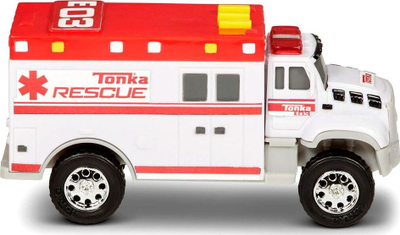 Autoambulancë lodër Tonka Tough Cab, me drita dhe zhurma, e bardhë me të kuqe