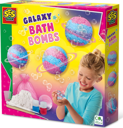 Set kreativ për bomba banjo SES Creative 14769 Galaxy, me ngjyra nga më të ndryshmet