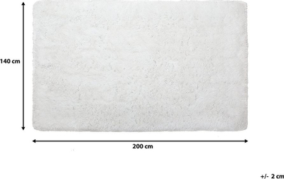 Tapet Shaggy CIDE Area Rug, 140 x 200 cm, i bardhë