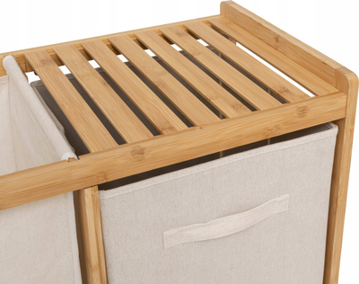 Kuti rrobash Kpeov Regl Bamboo, 66 x 33.3 x 78.5 cm, ngjyrë natyrale