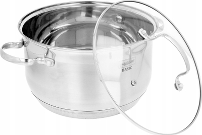 Tenxhere Maestro MR-3512-24, me kapak, 24cm, argjendtë