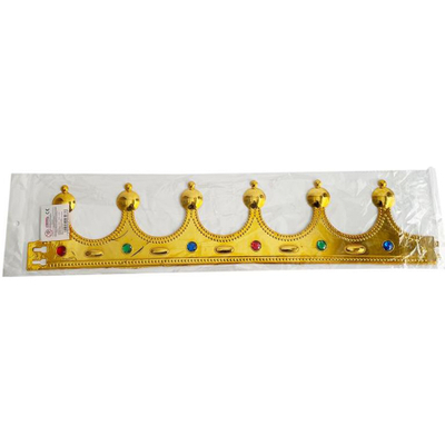 Kurorë feste CROWN OF THE GOLD KING PRINCESS, plastike, 55cm, e artë