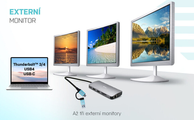 Докинг станица i-tec USB 3.0/USB-C/Thunderbolt 3, 3x Display, LAN, PD 100W