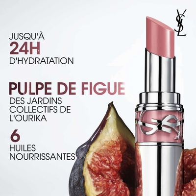 Buzëkuq vajor Yves Saint Laurent Loveshine, 44 Nude Lavaliere, shkëlqyes, rozë nude