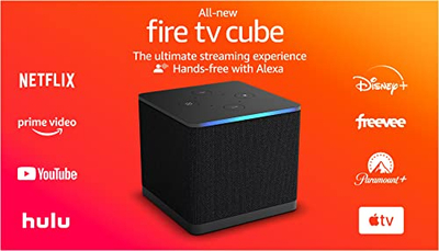 Pajisje streaming Amazon Fire TV Cube, 4K Ultra HD, Wi-Fi 6E, i zi