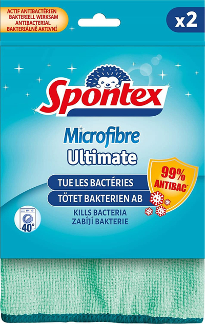Peshqir mikrofiber Spontex Ultimate Microfibre Friction, 30x30cm, 1 copë, shumëngjyrësh
