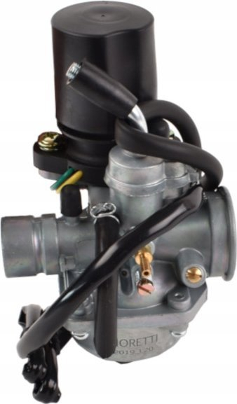 Karburator skuter universale Moretti MCZ211005, me solenoid elektrik, metalik, i zi