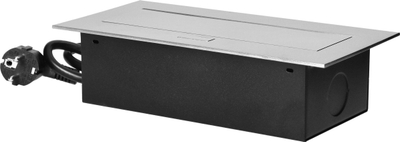Prizë për mobilje ORNO OR AE 1372, 3x Schuko, kabllo 1.5m, argjend