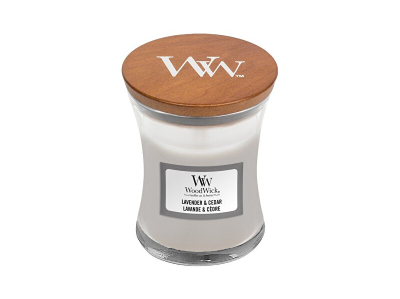 Qiri aromatik WoodWick Lavender & Cedar, 85 g
