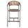 Stol bar alumini Miri HM5892.23, 56x58x105 cm, rattan sintetik, ngjyrë champagne