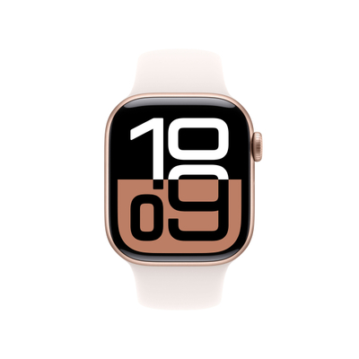 Apple Watch Series 10 GPS, 42mm, Rose Gold Aluminum Case with Light Blush Sport Band, M/L