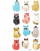 Stickerë shkumë “Cats”, 12 copë, dekorativë, shumëngjyrësh