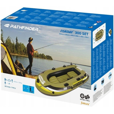Varkë me ajër Bestway Fishman 300 Set, 252 cm, 3 veta, jeshile