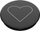 Mbajtëse telefoni PopSockets PopGrip White Heart Black, rrëshqitëse, me pjesën e sipërme që ndërrohet, e zezë