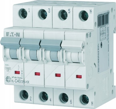 Ndërprës MCB Eaton HN C40/3N, 40A, tip C, 3P+N