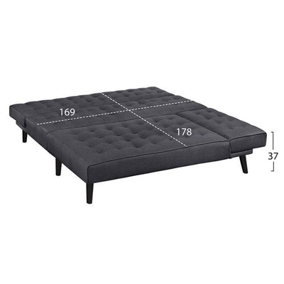Divan-shtrat këndor i kthyeshëm Zelda 254x163x74cm (HM3154.01), gri