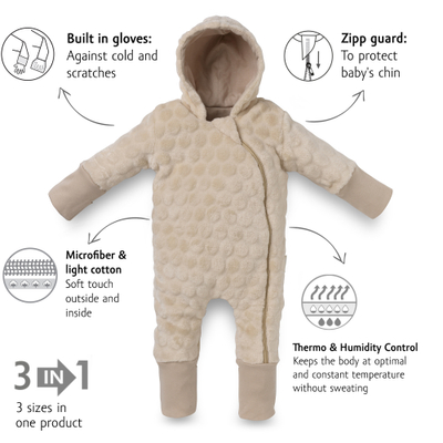 Odijelce bebe TOG2, 3-6 muaj, Hazelnut