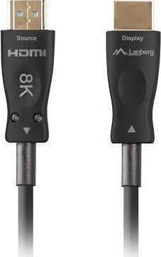 Kabllo HDMI Lanberg CA-HDMI-30FB-1000-BK, 100m, HDMI 2.1, i zi