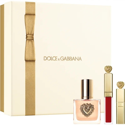 Set dhuratë Dolce&amp;Gabbana Devotion Trio, EDP për femra, maskarë Everfull XL mini, Everkiss Liquid Lip Devotion