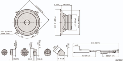 Boksa makine Pioneer TS-A1301C, 5.25", 300W, set komponent 2-way