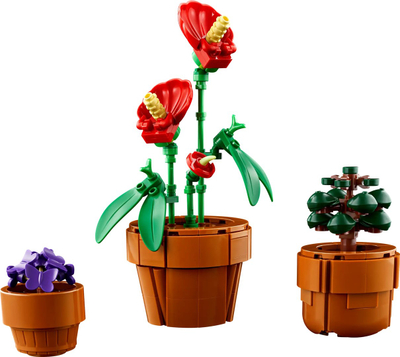 Set ndërtimi LEGO Icons Small Plants 10329, 9 bimë dekorative, seri Botanike, shumëngjyrësh