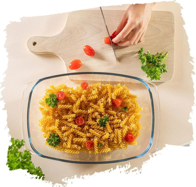 Тава за печење Banquet Smooth Rect, 7L, боросиликатно стакло, транспарентна
