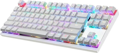 Гејмерска тастатура Motospeed CK82, механичка Outemu Red, RGB, бела