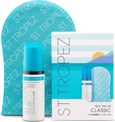 Set nxirës për fytyrë edhe trup St. Tropez Classic Mini Kit, mousse, pa ngjyrë