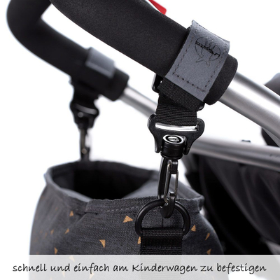 Çantë organizuese karroce Lässig Buggy Organizer Casual Triangle, me ndarje të brendshme, gri e errët