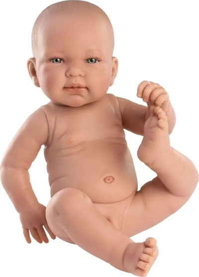 Kukull bebe Llorens Tina, vinil, 40 cm, rozë