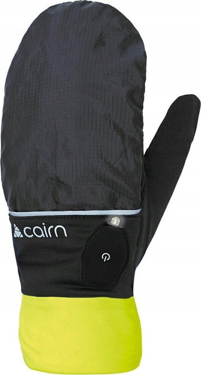 Doreza sportive Cairn Flash Cover me LED, për mot të ftohtë, madhësia XL, të zeza me lemon
