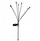 Llambë diellore dekorative Saska Garden, 72cm, 60 LED, e zezë