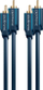 Kabllo audio ClickTronic Casual Series, RCA 2x2 mashkull, 3 m, koaksial, blu